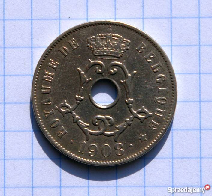 25 CENTIMES 25CENTYMÓW 1908 BELGIA lubelskie Parczew