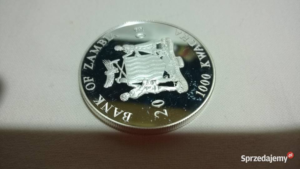 MONETA Zambia 1000 kwacha 2003 Papież Jan Paweł