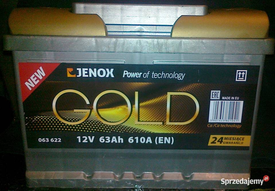 Akumulator rozruchowy Jenox Gold 12V 63Ah 610A P Warszawa