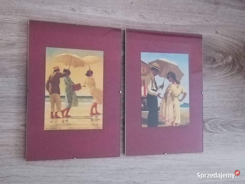 Dwa obrazki na ścianę ramka na zdjęcie wielokolorowy Dekoracje i ozdoby Łódź sprzedam
