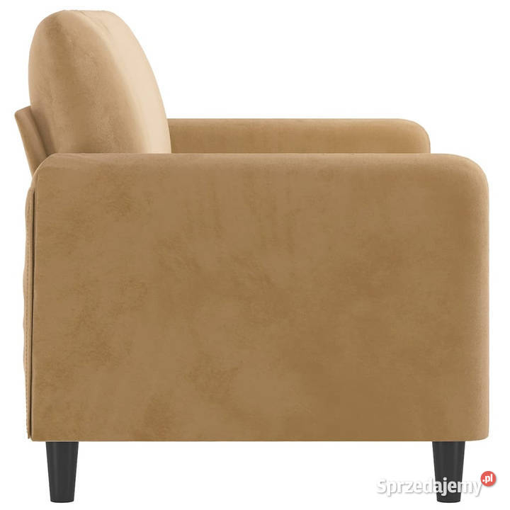 Sofa 2osobowa brązowa 140 tapicerowana aksamitem Warszawa