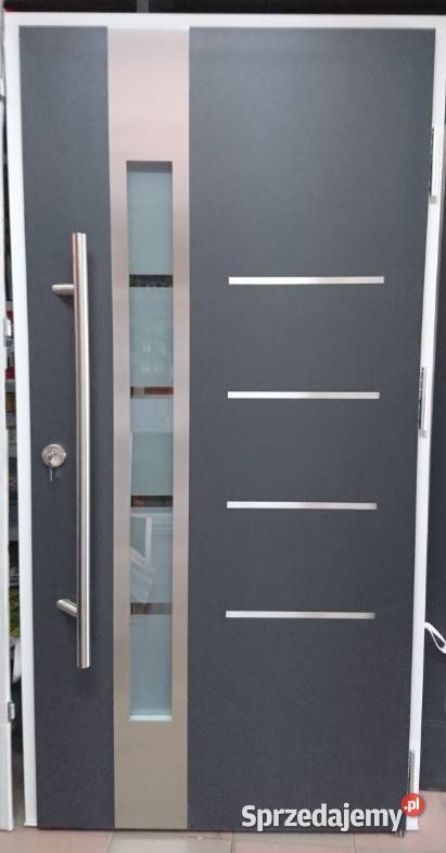 Drzwi Stalowe 80 Nowe Kompletne dąb bielony Poznań sprzedam
