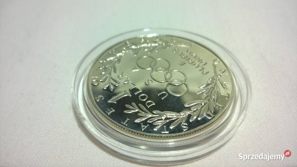 Moneta 1 dolar 1988 CERTYFIKAT Olimpiada Seul Warszawa