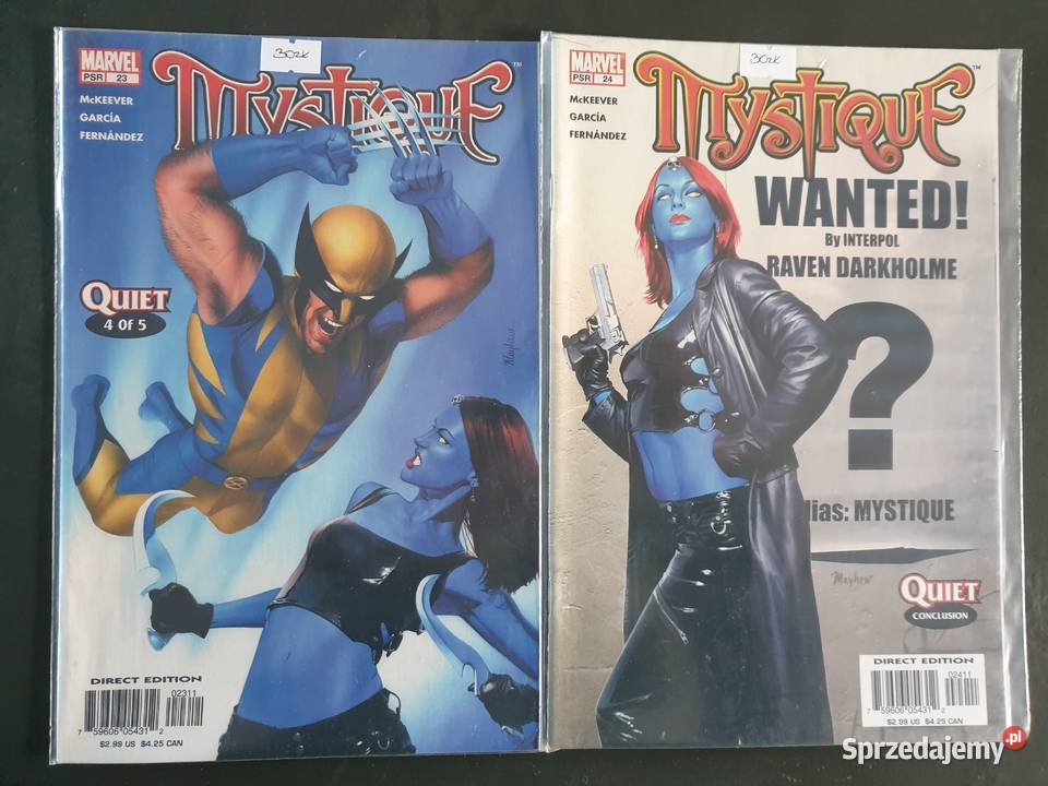Mystique zestaw 10 oryginalnych komiksów USA Gdynia