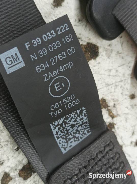 PAS BEZPIECZEŃSTWA PRAWY PRZÓD PASAŻERA Opel osobowe świętokrzyskie