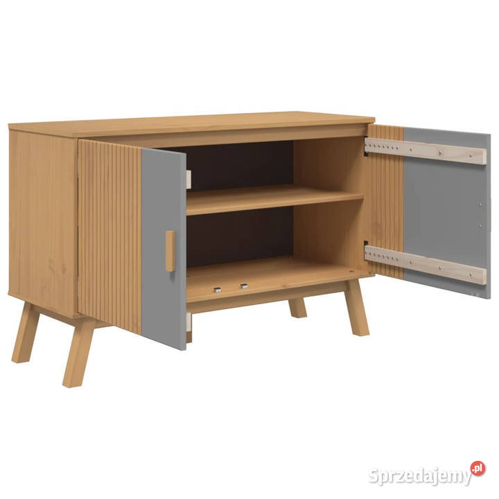 Komoda OLDEN szarobrązowa 114x43x735 lite drewno mazowieckie Warszawa sprzedam