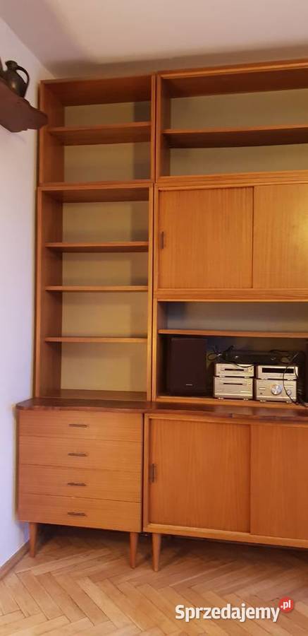 regał PRL meblościanka na nóżkach vintage Warszawa
