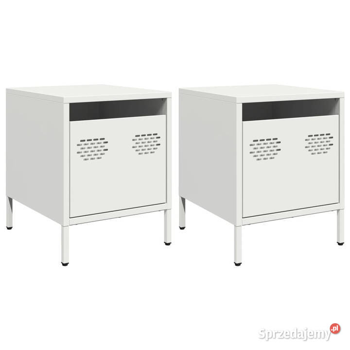 Szafki nocne 2 białe 35x39x435 stal WM851255 mazowieckie sprzedam