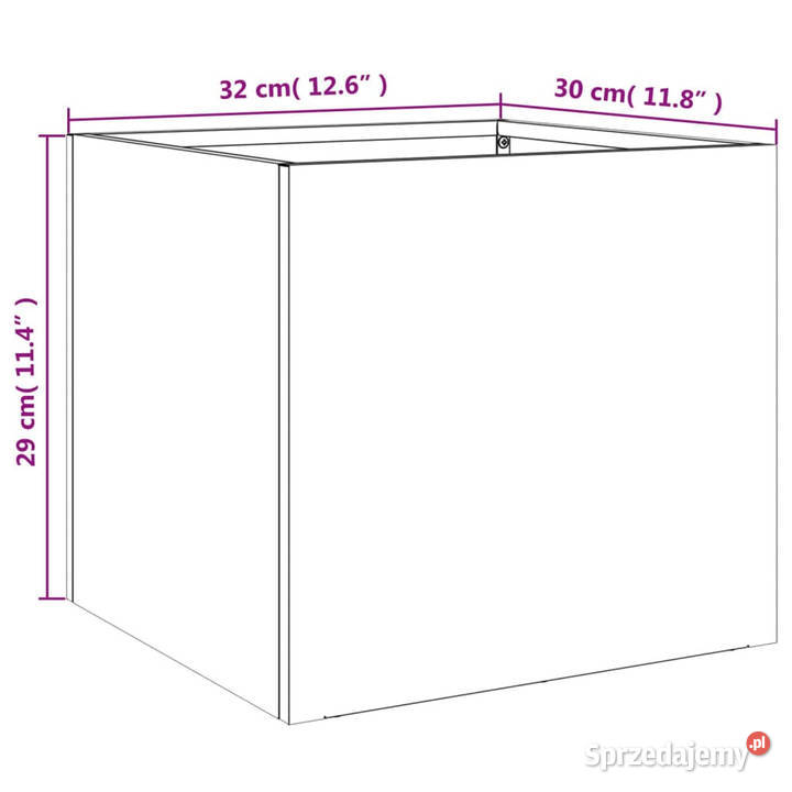 Donice 2 antracytowe 32x30x29 stal WM841540