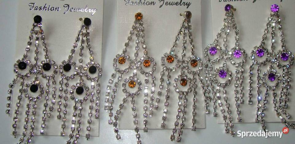 Kolczyki wiszące cyrkonie Łódź