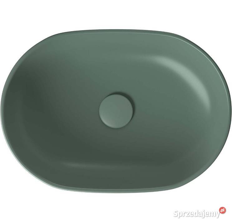 Umywalka nablatowa MODUO 50 owalna zielony mat małopolskie Kraków
