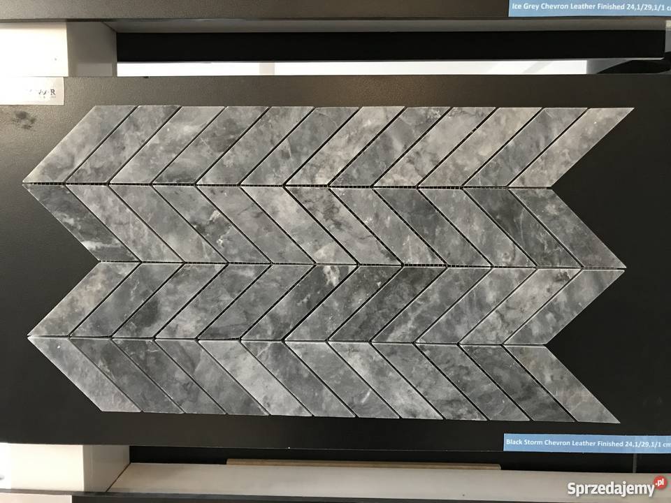 Mozaiki z marmurów Chevron LilacTundraBlack Silk