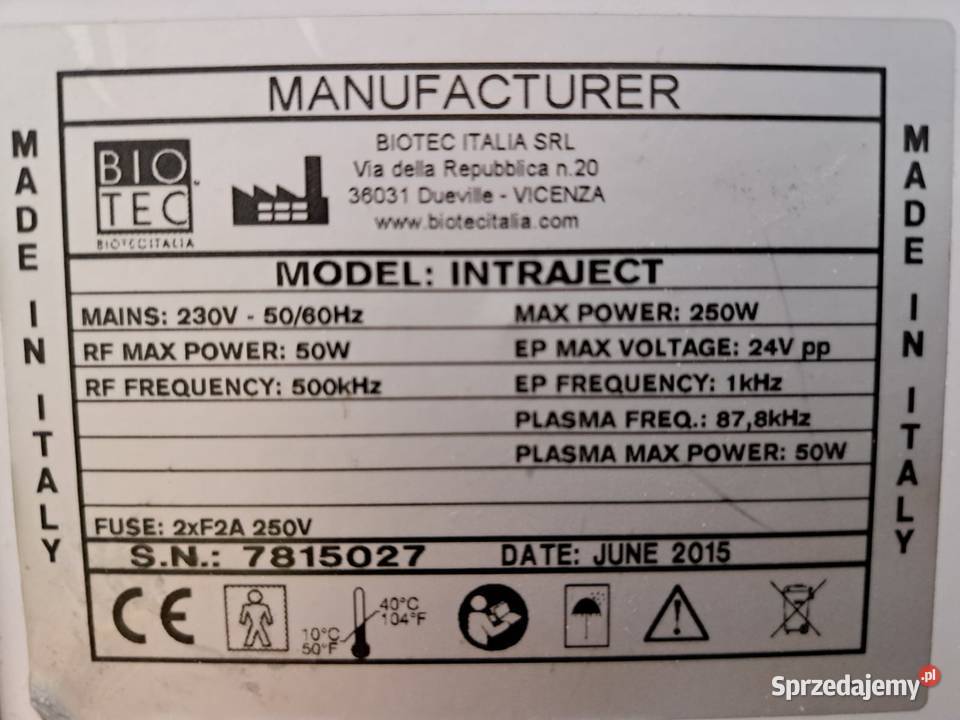 INTRAJECT PROFESJONALNE urządzenie do odnowy Gdańsk