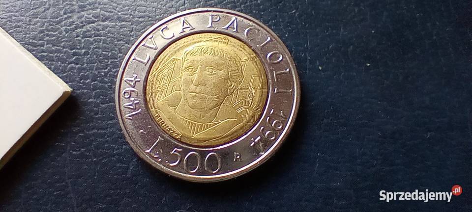 Stare monety 500 lir 1994 Włochy podkarpackie Lesko sprzedam