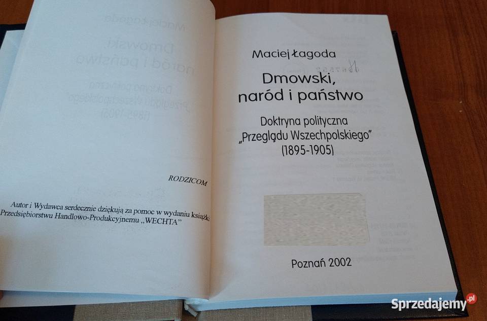 Dmowski naród i państwo doktryna polityczna Książki naukowe i popularnonaukowe Gdańsk