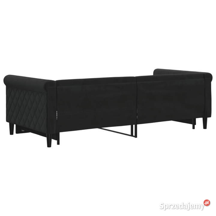 Sofa rozsuwana czarna aksamit 90x200 WM3197775 Warszawa