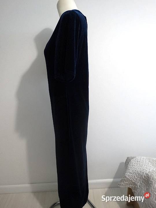 Sukienka Długa Aksamitna Balowa Wieczorowa Łomża