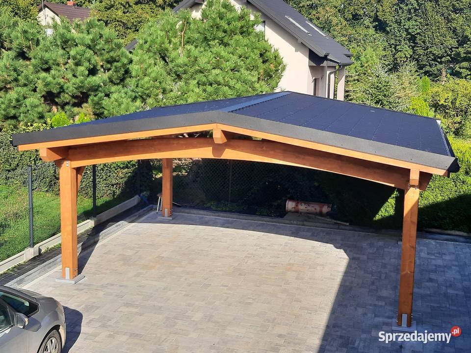 Wiata garażowa drewniana Italia 6M BSH Łącko