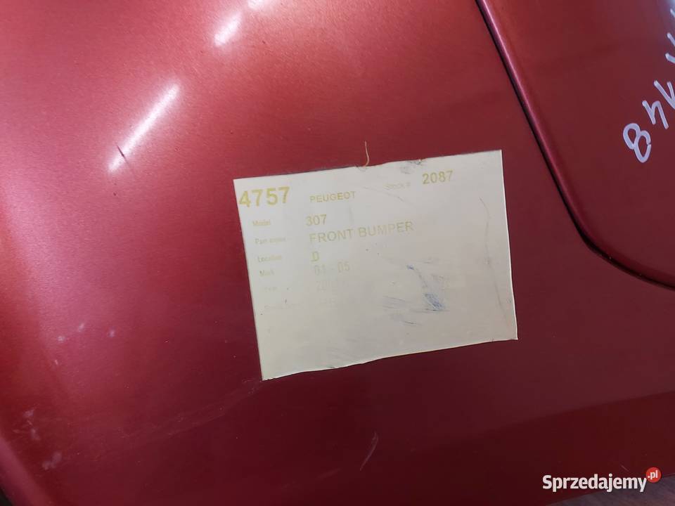 PEUGEOT 307 zderzak przód