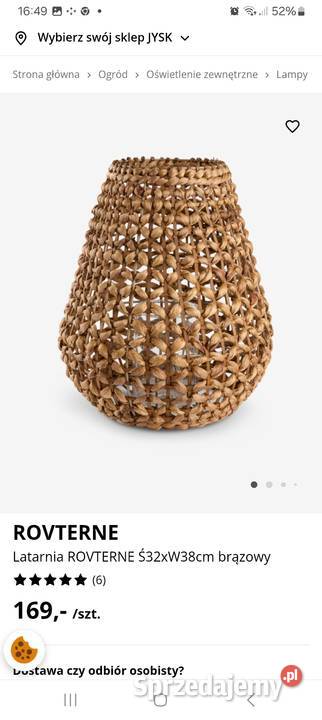 Dwa lampiony Rovterne Jysk brązowy Grabowiec sprzedam