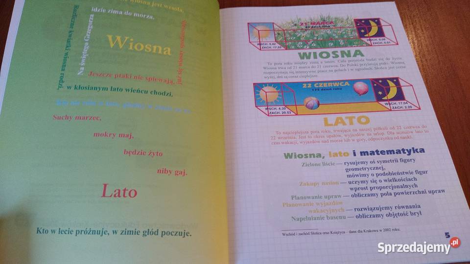 Cztery pory roku w matematyce podręcznik klasa 6 Rok wydania 2004 Gdańsk