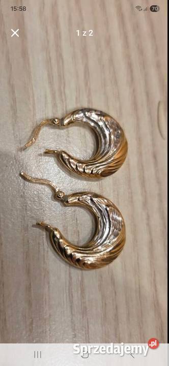 Zlote kolczyki pr585 złoto wielkopolskie Ostrów Wielkopolski sprzedam