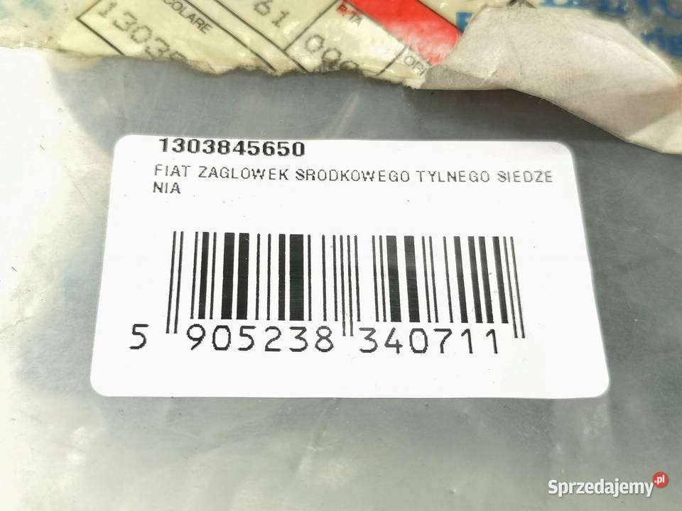 FIAT ZAGŁÓWEK ŚRODKOWEGO TYLNEGO SIEDZENIA osobowe sprzedam