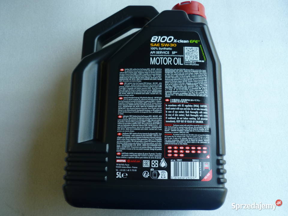 Olej MOTUL 8100 XCLEAN EFE 5W30 5L NORMA wielkopolskie