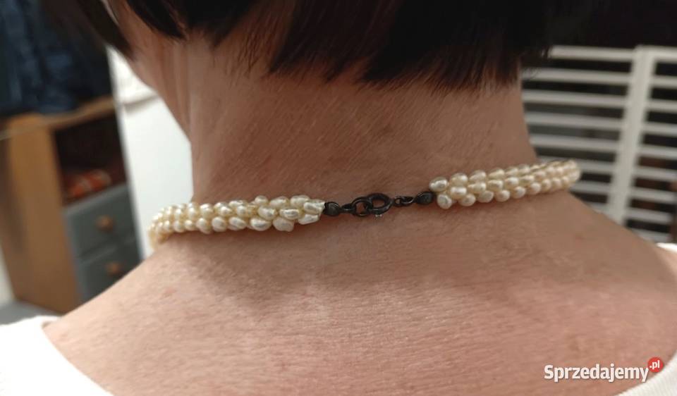 Zestaw Srebro Biżuteria Perła Słodkowodna Ryż Opole