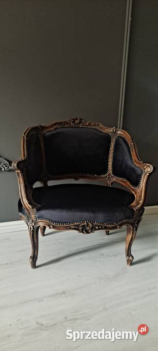 Stylowy frańcuski fotel berżera ludwik