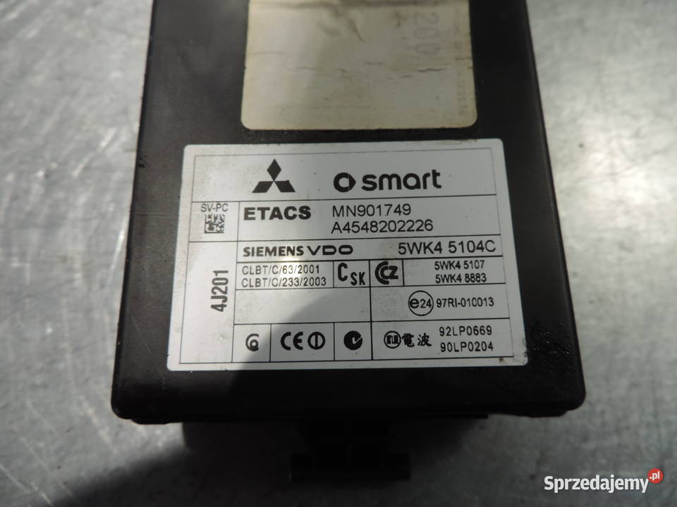 Moduł sterownik A4548202226 MN901749 SMART 454 Nowy Sącz