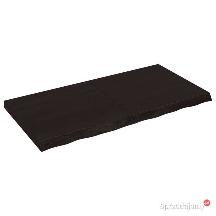 Blat stołu ciemnobrązowy 120x60x26 lite drewno Warszawa
