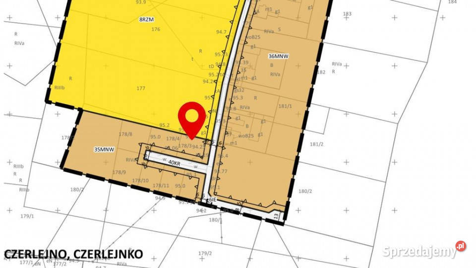 Działka budowlana Czerlejno MPZP Kostrzyn