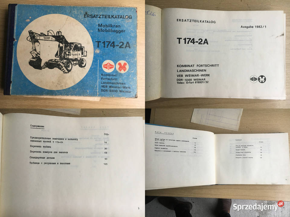 Ersatzteilkatalog Mobilkran Mobilbagger T1742A Łęczyca sprzedam