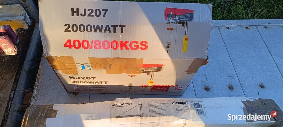 Nowy Winch wyciągarka elektryczna linowa 800 z Wrocław sprzedam