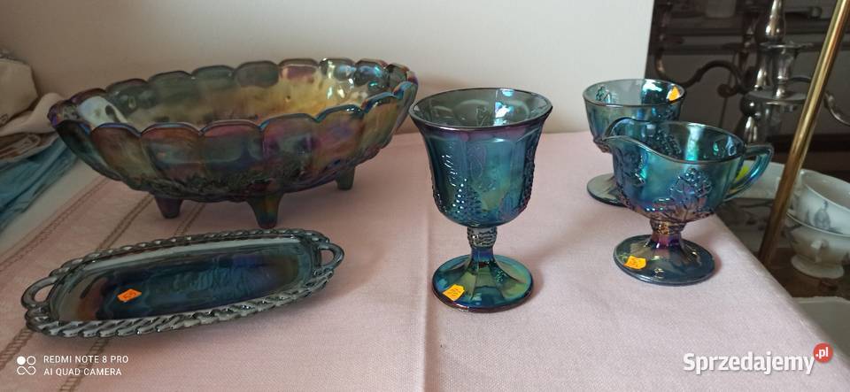 Karnawałowa szklana miska na owoce Indiana Amber Gdańsk sprzedam