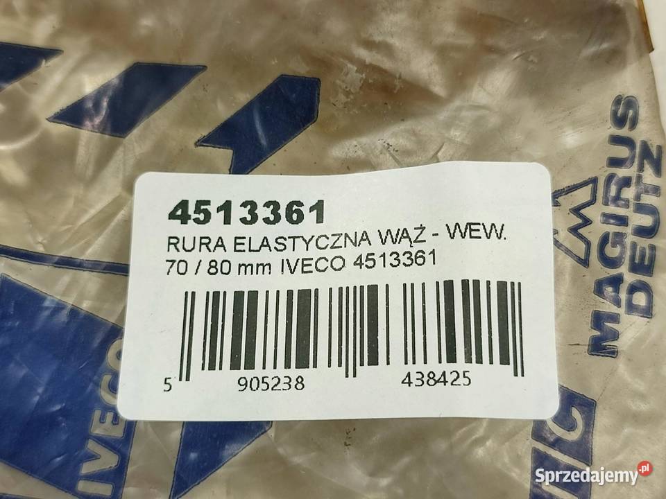 RURA ELASTYCZNA WĄŻ WEW 70 80mm IVECO 4513361