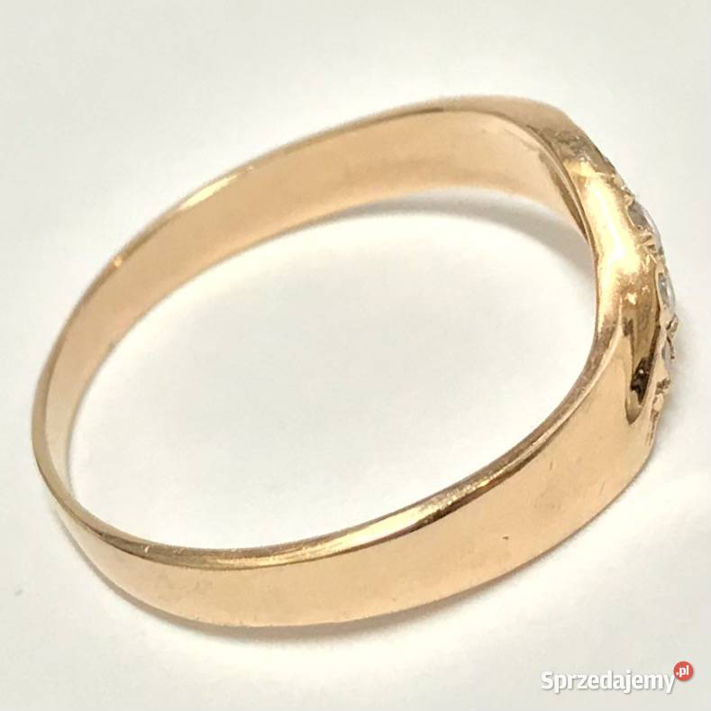 Złoty PIERŚCIONEK z różowego ZŁOTA 585 14K Warszawa