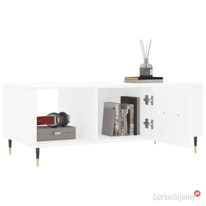 Stolik kawowy biały 102x50x40 materiał mazowieckie