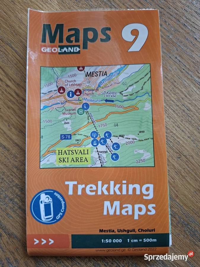 GruzjaTrekking Maps 15000 Mestia Ushguli Choluri Rok wydania 2022 Kraków