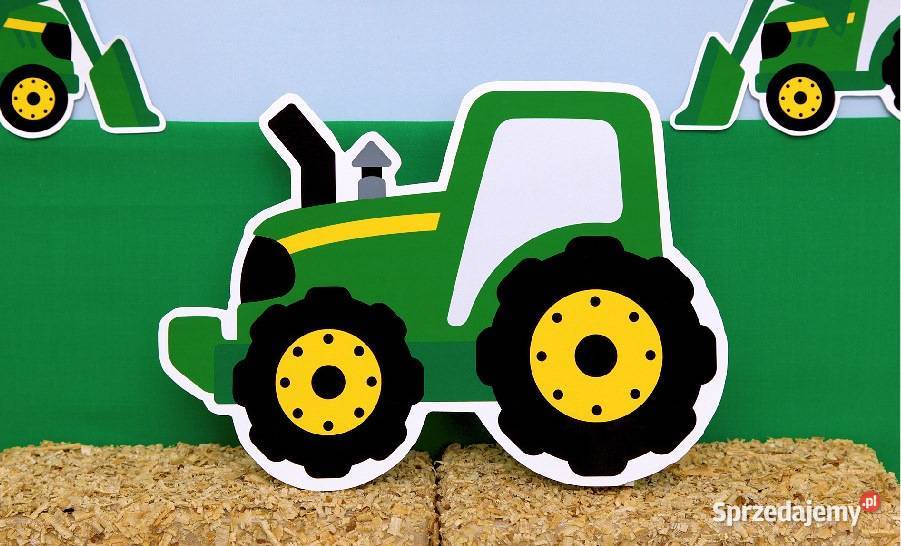Zielony Traktor szablony słodki stół urodziny sprzedam