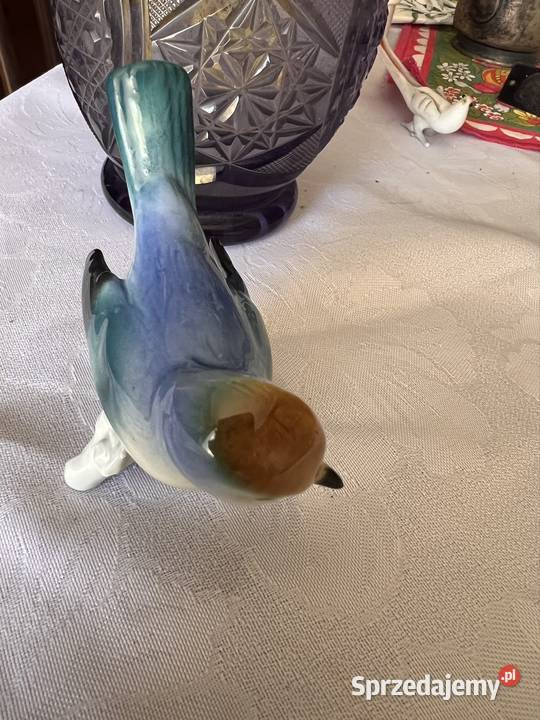 Porcelanowy ptaszek vintage antyk Bytom