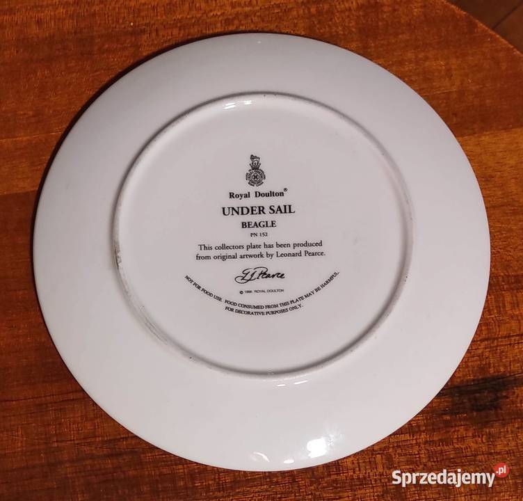 Talerz żaglowiec na oceanie Royal Doulton Mikołów