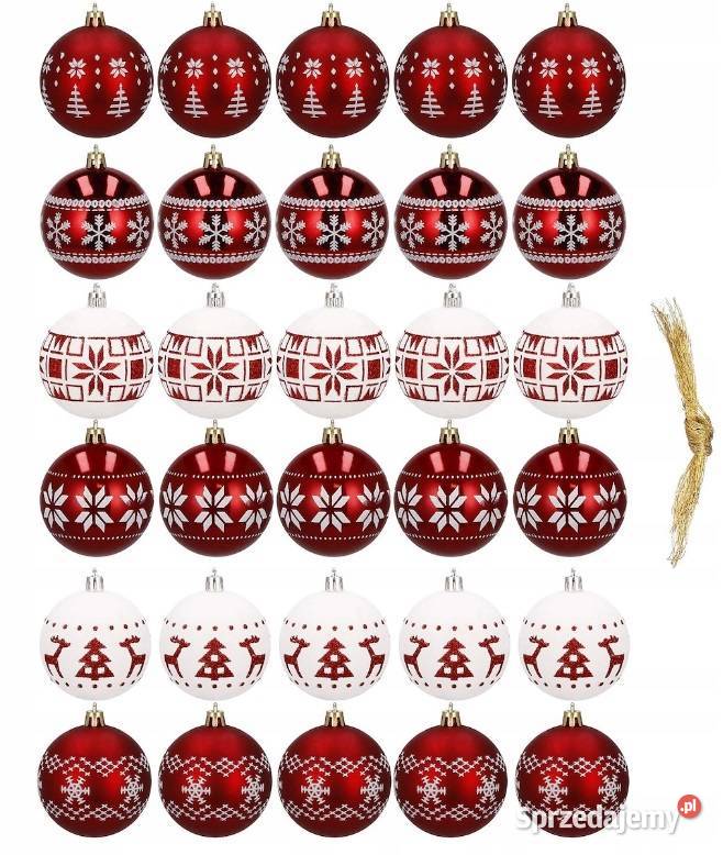 BOMBKI CHOINKOWE OZDOBY ŚWIĄTECZNE 30 SZTUK Bydgoszcz