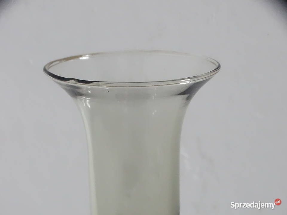 Vintage Wazon Artystyczny Szkło Dmuchane Ustnie Biłgoraj