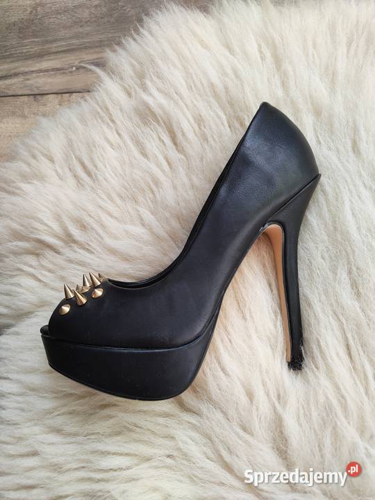 Czarne szpilki Byty Asos Kolce Platformy 37 Jasło