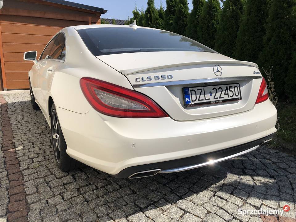 Mercedes CLS 500550 4matic AMG pakiet biała dolnośląskie Legnica