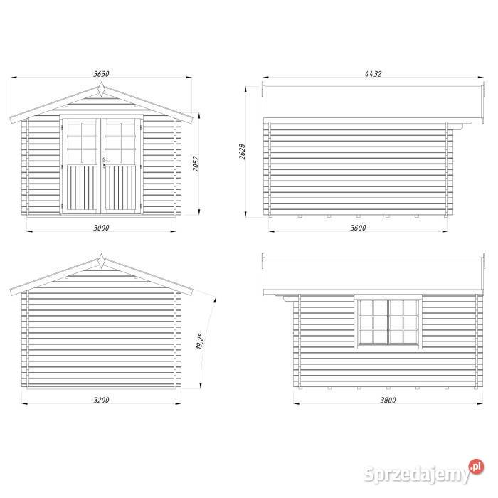 Drewniany domek ogrodowy Sylwia 102 m2
