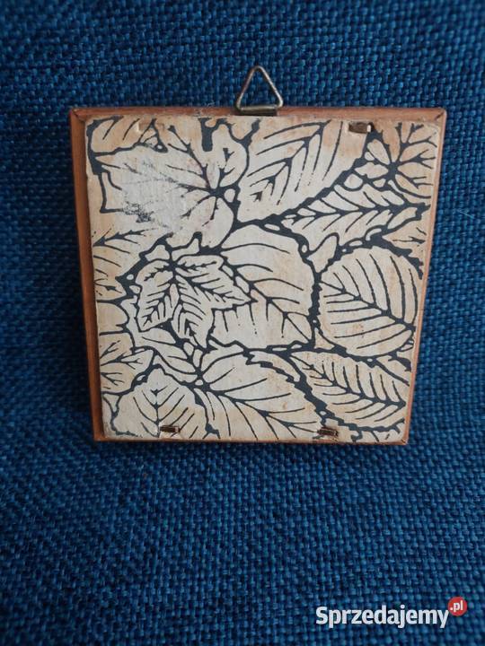 Płytka ceramiczna w drewnianej ramce x 2 Delft Skwierzyna sprzedam