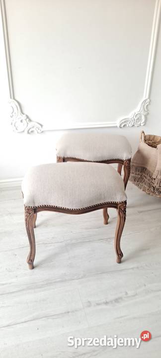 Stylowa pufa podnóżek stołek taboret Ludwik 46cm Szczecin